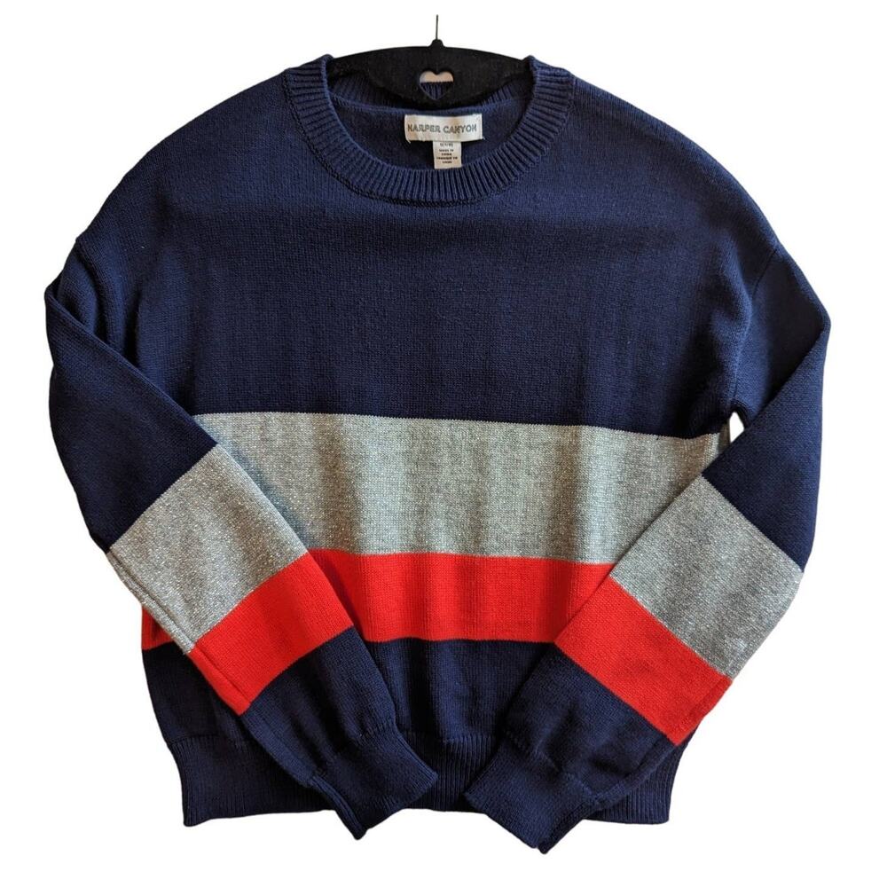 Girls Harper Canyon Navy Colorblock Sweater